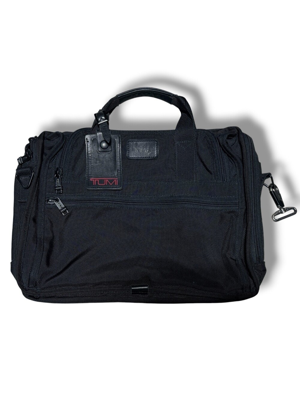 TUMI Alpha 2601D3 Black Ballistic Nylon Expandable Briefcase Laptop Bag USA